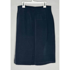 Chaus 100% Silk Pencil Skirt Black Size 6